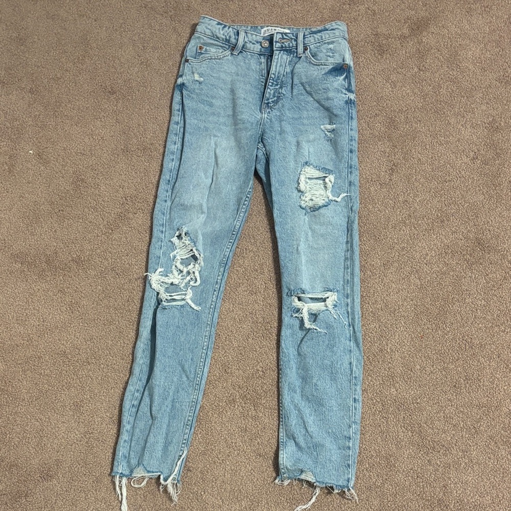 Primark Light Blue Distressed Skinny Jeans